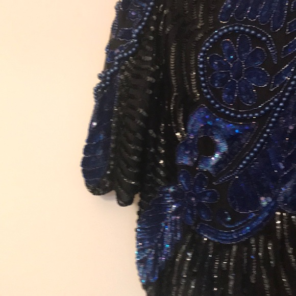 Vintage Pure Silk Beaded 2 Piece - Picture 4 of 8